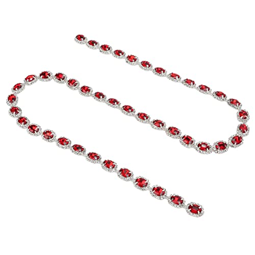 1,5 Cm Breite 1 Yard Kristall-R-Steinkette, Glas-Diamant-Blumenkette, Krallenkette für Schmuck, DIY-Handwerk von KIMISS