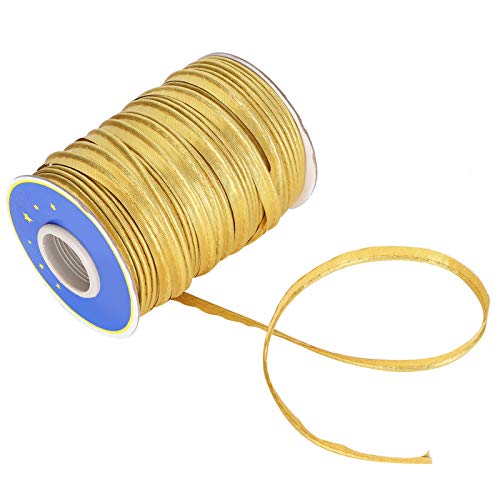 1 Cm Breites Kantenband, 70 Yards Nähbesatzband für DIY-Basteldekorationen (GOLD) von KIMISS