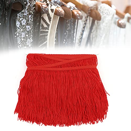 10 Yards 14 Cm Langes Polyester-Besatzband mit Quasten und Fransen für Lateinamerikanisches Kleid, Bühnenkostüm, Vorhang-DIY, Erhältlich in den Farben Blau, Helllila, Hellrot und von KIMISS