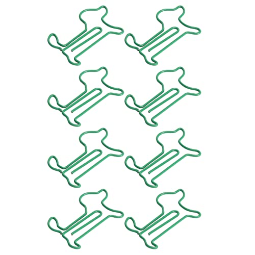 100 Stück Multifunktionale Büroklammern in Tierform, Blaue und Grüne Gebogene Nadeln, Sicherheitsklammer-Set für Schulbüro-Briefpapierbedarf (GREEN) von KIMISS