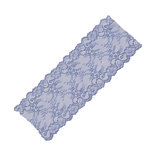 18 Cm Breiter Bestickter Spitzenbesatz, Bekleidungszubehör, DIY-Besatzmaterial für Bekleidung, Spitzenkante RF21-WB1217 (BLUE) von KIMISS