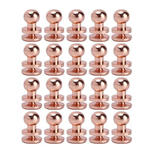 20 Sets/Packung, Roségoldene Mönchskopf-Schnuller-Schraubniete, Taschen-Hardware-Zubehör, Schnuller-Niete, Schraubniete-Schmuck (lst7X6mm) von KIMISS