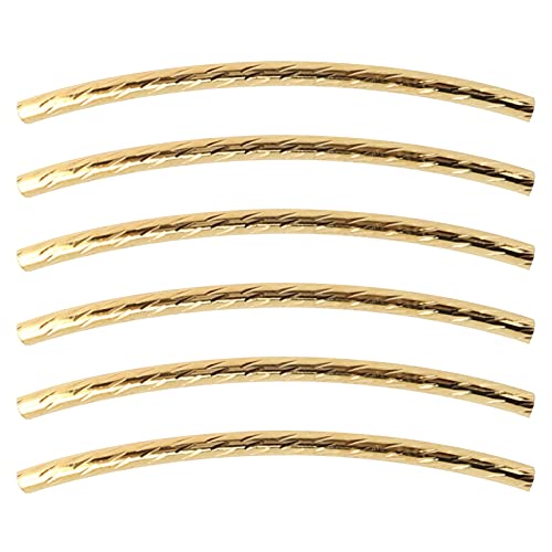 200 PCs Messing, 200 Prozent Gekrümmte Nudelrohr -Abstandshalter Perlen & Perlensortimente Schmuck Zubehör Machen Silber (GOLD) von KIMISS