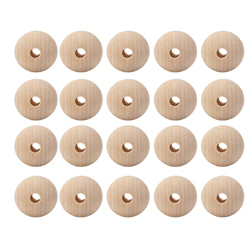 25 Mm 100pcs Log, 100 Stcs Holzperlen Durchmesser Machen Klassische Farben Runde und Schmuck und Perlen Sortimente Elegante Burlywood Dekorative Praktik von KIMISS