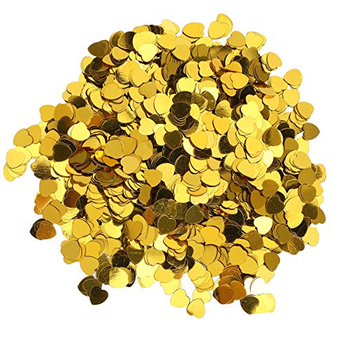 3000 PCS Herzscheißer Konfetti, Valentinstag Hochzeit W Geburtstag Babypartydekorationen Pailletten Bestreuen Teil Dekoration Supplies Party Silber (GOLD) von KIMISS