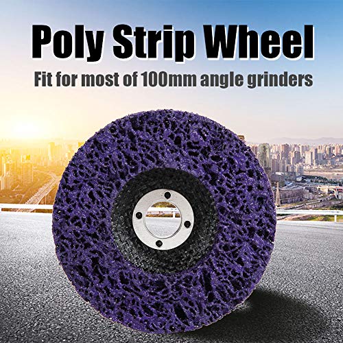 5pcs 100mm 60#, 5pcs Poly Strip Wheel -Scheibenscheibenfarbe Rostentfernung 60 Schleifkraft und Handwerkzeug für Schleifer Sauberes Forpaintflaking LS Gold von KIMISS