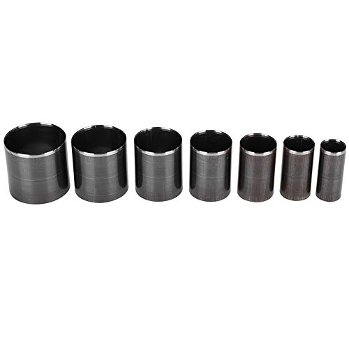 7pcs Leder -Stanze Cutter Set, Runde Stanzwerkzeuge Loch -Set, Punch -Werkzeug Hochgeschwindigkeits -Stahlplastikbox mit für Handwerk von KIMISS