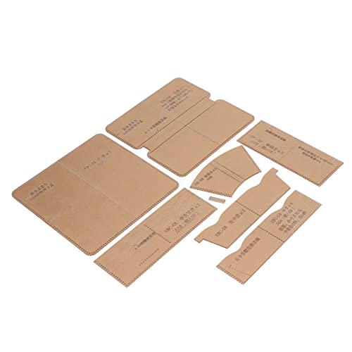 Brieftaschenmustervorlage, 8pcs Acrylprofessionelle Vorlage, Ledernähmuster und Vorlagen Klar für Handhandwerk Lederbeutel Schablone Handarbeit Werkzeug von KIMISS