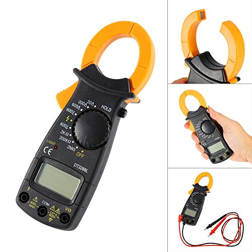 Digitales Zangenmessgerät, 3266L Ampere-Multimeter, Strommessgerät, 600 A Amperemessgeräte, Zangen, Voltmeter, Amperemeter, AC D, 1 Zählungen, Spannungsprüfer mit Satz von KIMISS