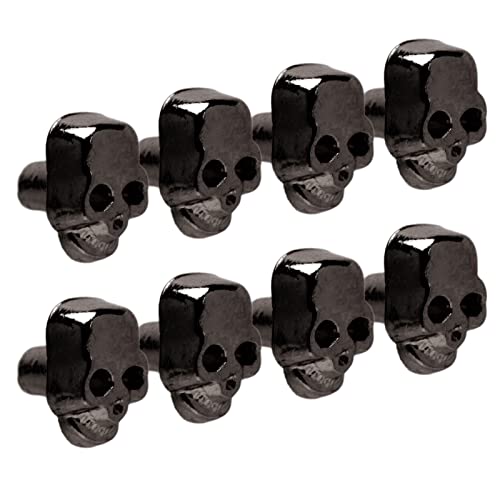 G5x7 200 Sets Punk-Totenkopf-Nieten, Gothic-Deko-Zubehör für Schuhe, Kleidung, Taschen, Box – Gothic-Punk-Totenkopf-Nieten (BLACK) von KIMISS