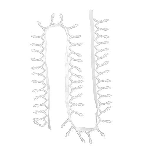 Handgefertigter Fransen-Quastenbesatz aus Perlen Zum Selbermachen für Bekleidung, Vorhänge und Kunsthandwerk – Perlen-Spitzen-Anhänger, Gewebtes Perlenband – Erhältlich in den von KIMISS