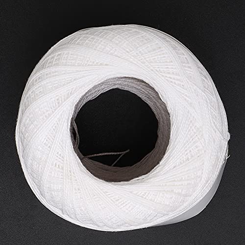 Handgehäkeltes Lace-Line-Baumwollgarn – Summer Silk Light Thin Line Zum Häkeln, Nähen und Basteln in 6602 Reisweiß (6602 milchig weiß) von KIMISS