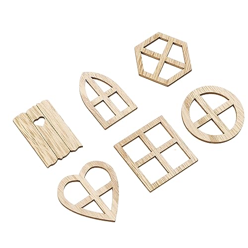 Holzausschnitte Ornamente, 100pcs Fenster Mehrzweck Innovativen Stücke Holz, Holz Verzierungen Hand Gefertigt für Handwerksheimdekoration Hängen s. von KIMISS