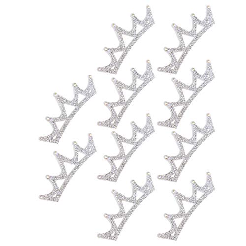 KIMISS 10pcs Strasskrone, Strassstoff Applikat Geformte Flecken SS Kids Patch Trim & Verzierungen Kleidung Accessoires Gesticktes Eisen für Rucksäcke Hutbeutel 8.8 4,5 Cm 5 (10 * 3,7 cm von KIMISS