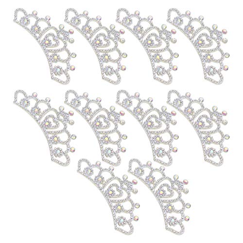 KIMISS 10pcs Strasskrone, Strassstoff Applikat Geformte Flecken SS Kids Patch Trim & Verzierungen Kleidung Accessoires Gesticktes Eisen für Rucksäcke Hutbeutel 8.8 4,5 Cm 5 (8,8 x 4,5 von KIMISS