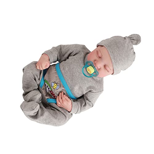 KIMISS 19 Zoll Wiedergeborene Babypuppe - Realistische Schlafende Babypuppe in Weichem Silikon - Lebensechter Neugeborenen -Simulationsspielzeug für von KIMISS