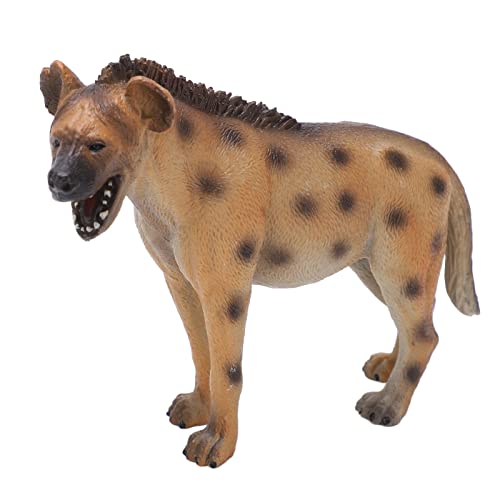 E Onal Hyena-Figurenmodell, Lebendige Tierverzierung, Langlebige Hyänenskulptur und Spielzeug aus Kunststoff für Heim- und Büro-Desktops, Lernbegleiter für die Kognitiven von KIMISS