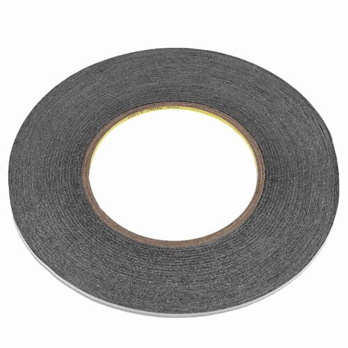 KIMISS Langes 50 M Schwarzes Doppelseitiges Klebeband für Mobiltelefone LCD -Reparatur - 5 Mm Breite, Wasserdicht und Hohe Temperaturbeständige (1 mm breit und 50 Meter lang) von KIMISS