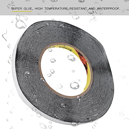KIMISS Langes 50 M Schwarzes Doppelseitiges Klebeband für Mobiltelefone LCD -Reparatur - 5 Mm Breite, Wasserdicht und Hohe Temperaturbeständige (10 mm breit und 50 Meter lang) von KIMISS