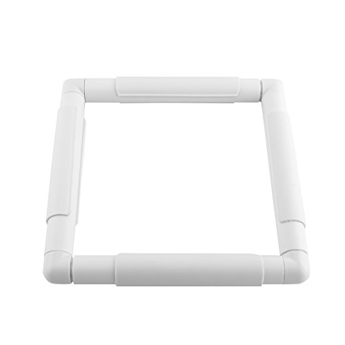 Stickrahmen, Quadratische Stickrahmen, Kunststoff Cross Stitch Hoop Nähen Hoop Stickerei Snap Frame Hoop Gut für Stickereien, Kunstwerke, DIY-Werkzeuge (20,3 * 20,3 cm) von KIMISS