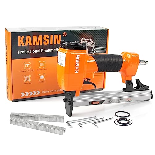 KAMSIN 8016K Pneumatischer Polsterhefter 21 Gauge Typ 80 Polsterhefter, 12,8 Krone, 6–16 mm Länge für Möbel, Schränke und Holzarbeite von KIMSING