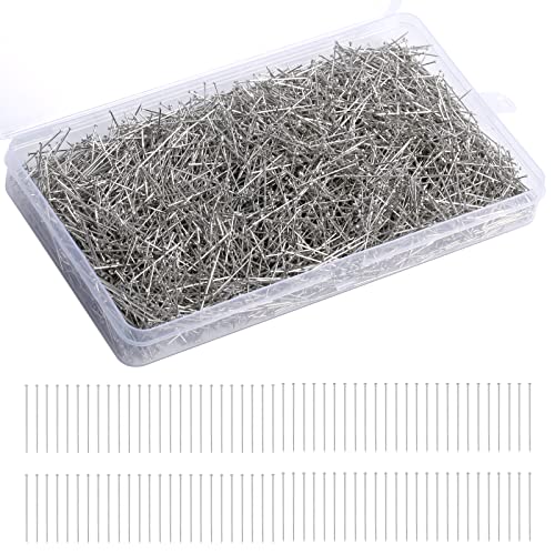 4000 Stück 25mm Nähen Pins, Rostfreier Stahl Kopfstifte Feiner Stecknadeln Nähen Sewing Pins für Schneiderei Schmuck Handwerk Nähprojekte von KINBOM