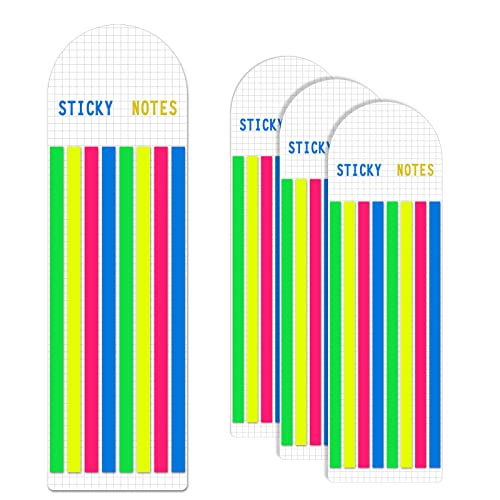 KINBOM 640 Stück Index Tabs Long, Transparente Seitenmarkierungen Selbstklebend Haftmarker Haftstreifen Lang Page Marker Schmal zum Kommentieren von Büchern Lesen Index Notiz Erinnerung Büro Schule von KINBOM