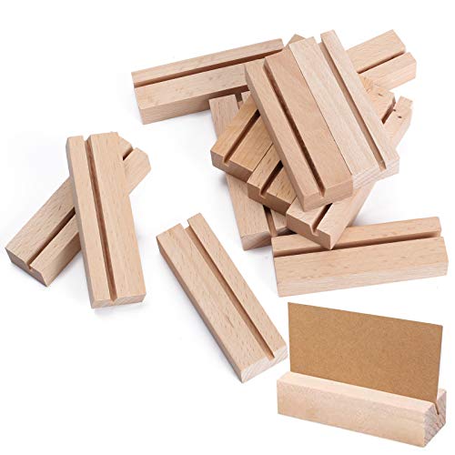 KINDPMA 15pcs Kartenhalter Tischkartenhalter Rustikale Holz Kartenhalter Namesschild Fotohalter Nummernfotoständer Platzkarte für Party Dekoration Kartenhalter Hochzeiten von KINDPMA