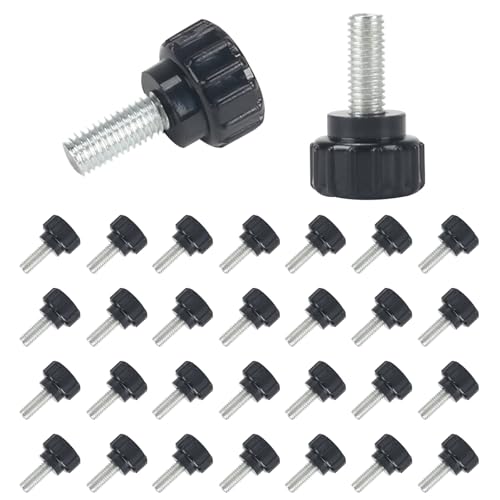 KINDPMA 30pcs Schrauben mit Griff Rändelschraube M5 x 12mm Klemmschraube Befestigungsschraube mit Rundem Kunststoffkopf für Werkzeugmaschinen Möbelgriff,Elektronische Geräte von KINDPMA