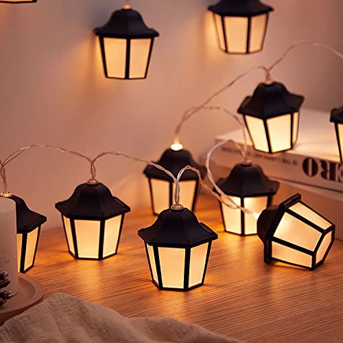 Retro Laterne Lichterkette Aussen,KINGCOO 3M 20LED Lampen hängende Außenleuchte Ambientebeleuchtung Vintage Lichterkette Batteriebetriebene für Außen Innen Bistro Hinterhof Party (Warmweiß) von KINGCOO