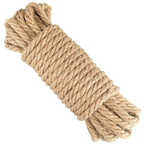 KINGLAKE 10mm 10m Juteseil, Tau Seil Strick Hanfseil, Jutegarn Kordel Jute Schnur, Rope Dickes, Handlaufseil, Schiffstau, Juteschnur Bastelseil für DIY Dekoration Garten KINGLAKE 10mm 10m Juteseil, Tau Seil Strick Hanfseil, Jutegarn Kordel Jute Schnur, Rope Dickes, Handlaufseil, Schiffstau, Juteschnur Bastelseil für DIY Dekoration Garten von KINGLAKE