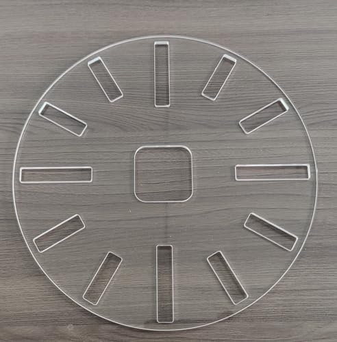 Kingria 25,4 cm Kaliber Uhr Vorlage Griff Fräser Vorlage Holzbearbeitung 1/4 Zoll dick DIY Uhr Board mit Zifferblättern Acryl Inlay Uhr Vorlage von KINGRIA