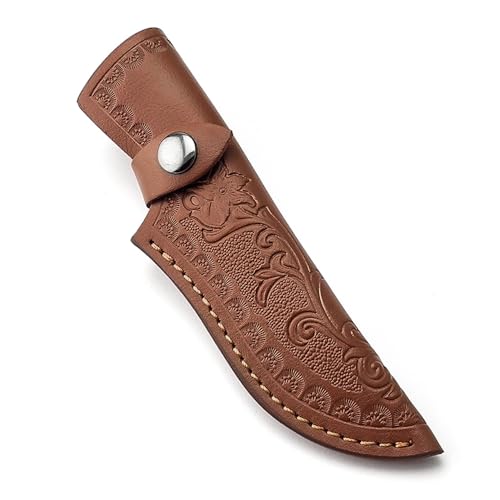 KINMIAO Messer Scheide Leder Messer Taschen für Kochmesser Jagdmesser Küchenmesserhalter (Braun) von KINMIAO