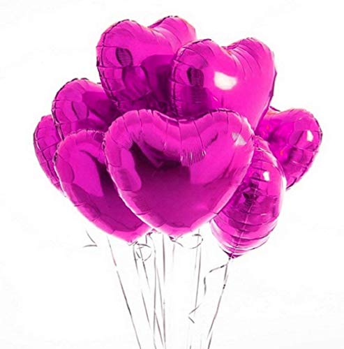 10 rosa herz luftballons 46 x 43 cm valentinstag geburtstag neujahr partydekoration freundin freund von KIRALOVE