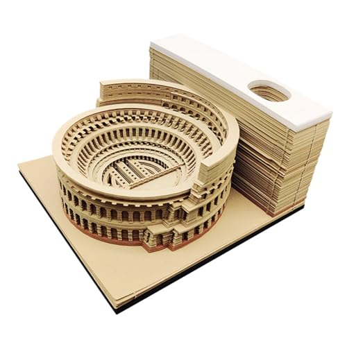 2025 3D Desk Calendar Notepad, 3D Paper Art Tear Off 2025, Creative Notepad Removable 3D Art Calendar for Home Office Decoration Gift (Colosseum) von KIRVCN