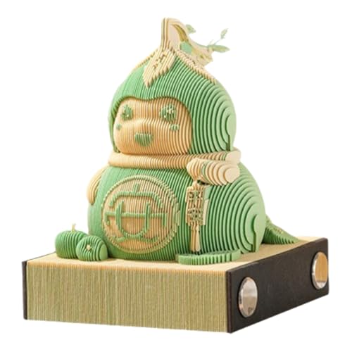 3D Calendar 2025, Calabash children green Time Piece Calendar 2025, DIY Tear Away Paper Carving Sticky Note, Cards for Office Home Gifts Ornaments (green) von KIRVCN