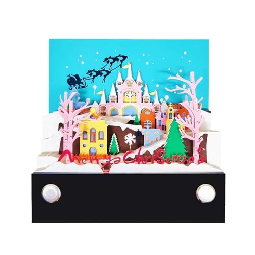 3D Calendar 2025, Christmas Castle Time Piece Calendar 2025, 3D Sticky Notes Tear Away Calendar, Art Calendar Paper Carving Gift Present, for School Home Office (Christmas Castle) von KIRVCN