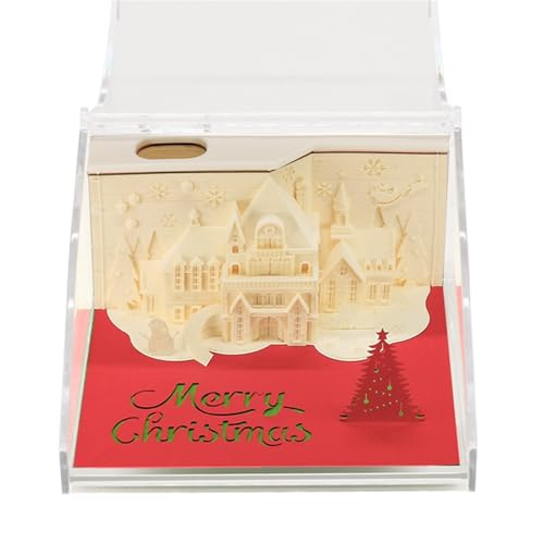 3D Calendar 2025, Christmas house Time Piece Calendar 2025, 3D Sticky Notes Tear Away Calendar, Art Calendar Paper Carving Gift Present, for School Home Office (Christmas house) von KIRVCN