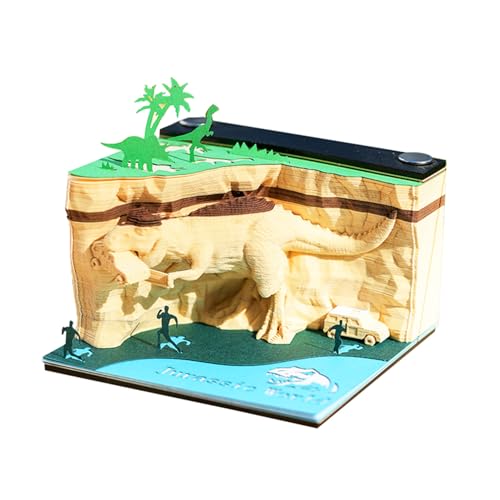 3D Calendar 2025, Jurassic World Time Piece Calendar 2025, 3D Sticky Notes Tear Away Calendar, Art Calendar Paper Carving Gift Present, for School Home Office (Jurassic World) von KIRVCN