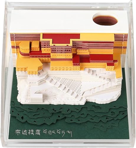 3D Calendar 2025, Potala Palace Time Piece Calendar 2025, 3D Sticky Notes Tear Away Calendar, Art Calendar Paper Carving Gift Present, for School Home Office (Potala Palace) von KIRVCN