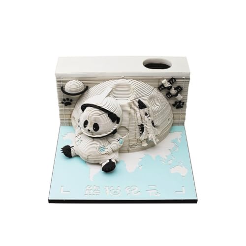 3D Calendar 2025, panda Time Piece Calendar 2025, 3D Sticky Notes Tear Away Calendar, Art Calendar Paper Carving Gift Present, for School Home Office (panda) von KIRVCN