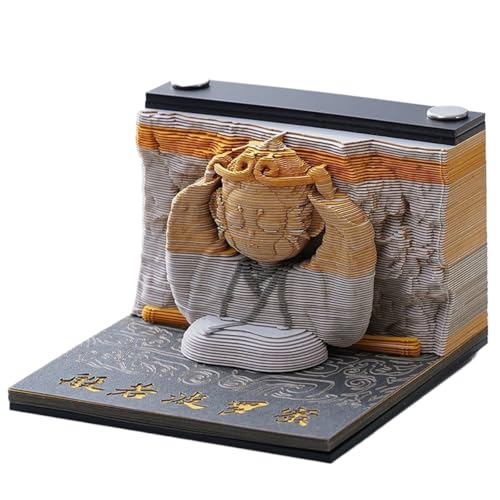 3D Calendar 2025 3D Notepad Calendar 2025 3D Notepad Paper Carving Gift Desktop Decoration for Christmas Anniversary Valentine's Day (Monkeys) von KIRVCN