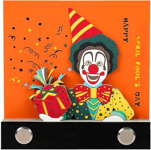 3D Calendar 2025 Clown, Time Piece Calendar 2025, 3D Sticky Notes Tear Away Calendar, Art Memo Pad DIY Carving Notepad, for Home Office Decoration Gift (Clown) von KIRVCN