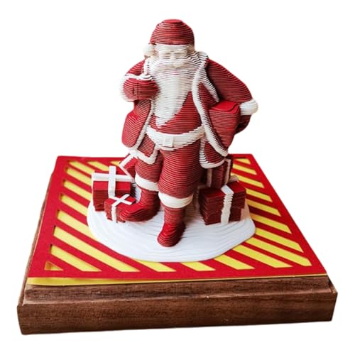 3D Calendar 2025 Father Christmas, Time Piece Calendar 2025, 3D Sticky Notes Tear Away Calendar, Art Memo Pad DIY Carving Notepad, for Home Office Decoration Gift (Father Christmas) von KIRVCN