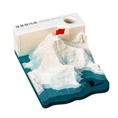 3D Calendar 2025 Mount Everest, Time Piece Calendar 2025, 3D Sticky Notes Tear Away Calendar, Art Memo Pad DIY Carving Notepad, for Home Office Decoration Gift (Mount Everest) von KIRVCN