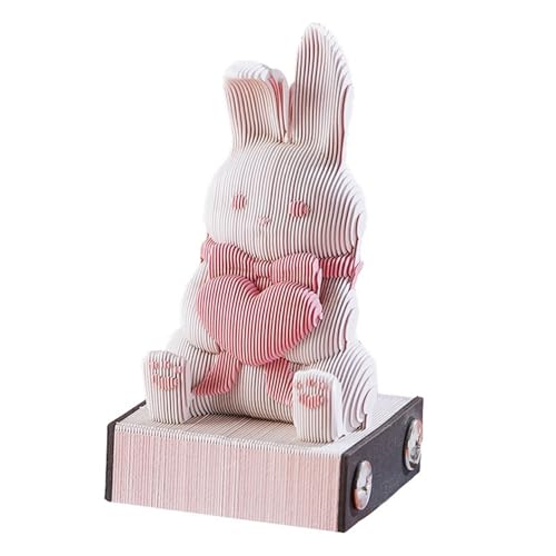 3D Calendar 2025 Rabbit, Time Piece Calendar 2025, 3D Sticky Notes Tear Away Calendar, Art Memo Pad DIY Carving Notepad, for Home Office Decoration Gift (Rabbit) von KIRVCN