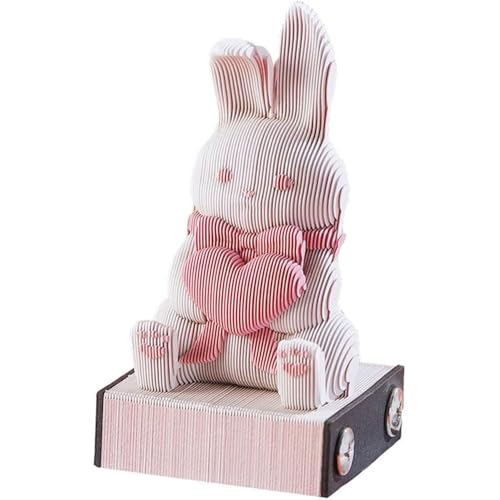 3D Calendar Tear Off 2025 3D Notepad Desk Calendar Notepad 3D Art Creative Paper Sculpture Craft DIY Gift (rabbit) von KIRVCN