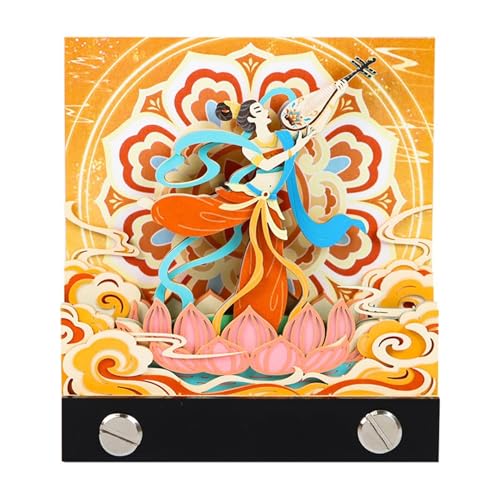 3D-Kalender 2025, Dunhuang Zeitmess-Kalender 2025, DIY Tear Away Papier Schnitzen Haftnotiz, Karten für Büro Zuhause Geschenke Ornamente (Dunhuang) von KIRVCN