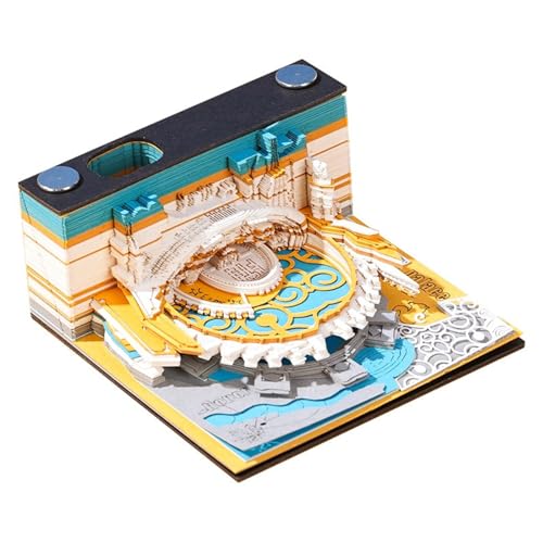 3D-Kalender 2025, Hall of Glory Time Piece Kalender 2025, DIY Tear Away Paper Carving Sticky Note, Karten für Büro, Zuhause, Geschenke, Ornamente (Hall of Glory) von KIRVCN