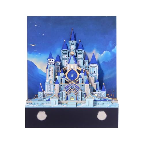 3D Memo Pad Hand Torn Crystal Castle Paper Sculpture Artwork,Exquisite Creative Non-Stick Sticky Note DIY Post Notes, Cards for Office Home Gifts Ornaments (Crystal Castle) von KIRVCN